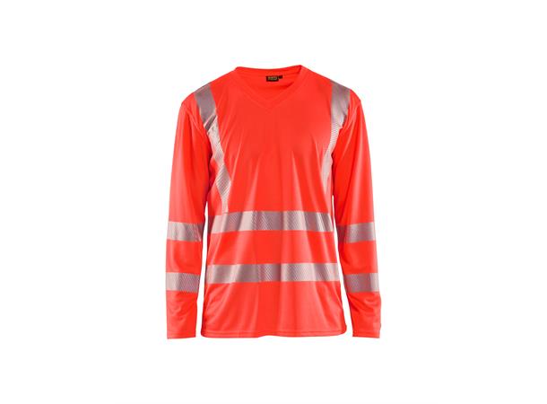 Blåkläder t-skjorte langermet varsel HiVis Rød, str.4XL
