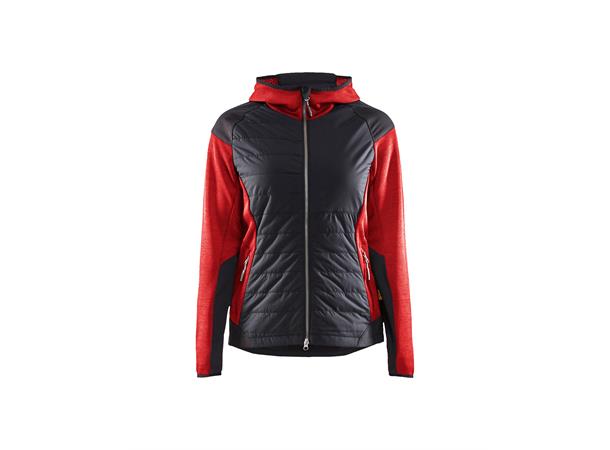 Blåkläder Hybridjakke Rød/Svart, str.XS, dame