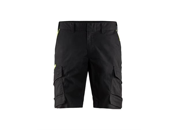 Blåkläder Industrishorts stretch Svart/Gul, str.C44