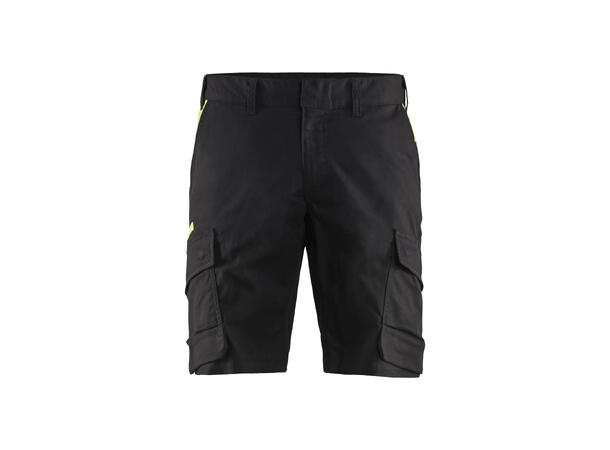 Blåkläder Industrishorts stretch Svart/Gul, str.C64