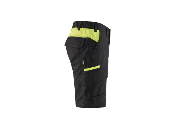 Blåkläder Industrishorts stretch Svart/Gul, str.C64