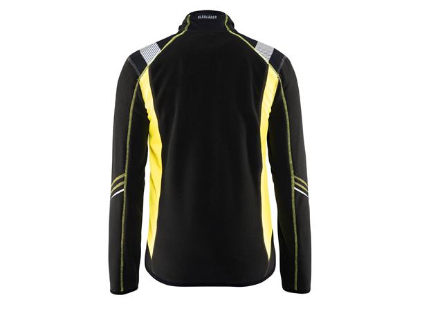 Blåkläder Jakke microfleece varsel Svart/Gul, str.4XL