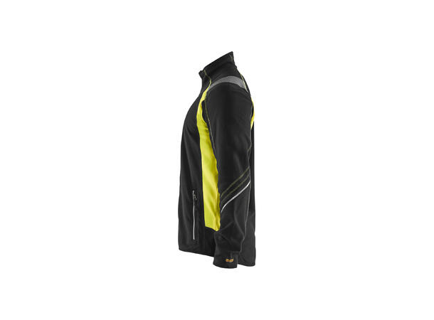 Blåkläder Jakke microfleece varsel Svart/Gul, str.4XL