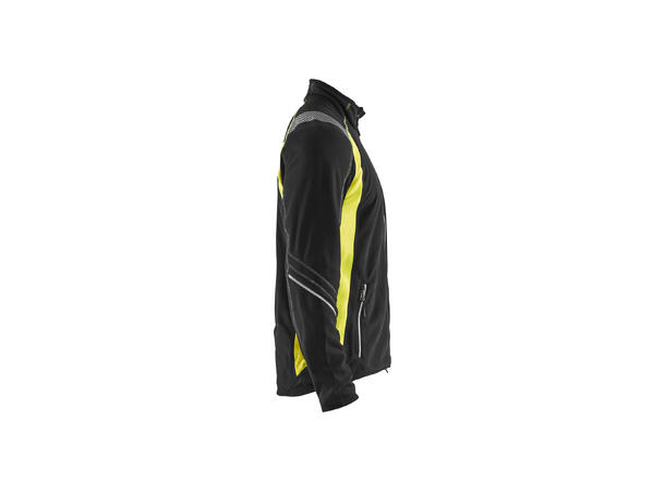 Blåkläder Jakke microfleece varsel Svart/Gul, str.4XL