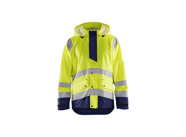 Blåkläder Regnjakke Varsel level 1 Gul/Marineblå, str.4XL