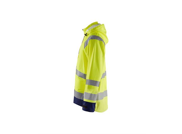 Blåkläder Regnjakke Varsel level 1 Gul/Marineblå, str.4XL