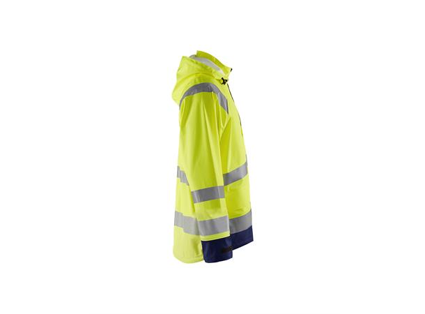 Blåkläder Regnjakke Varsel level 1 Gul/Marineblå, str.4XL