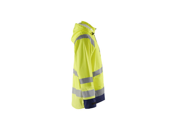 Blåkläder Regnjakke Varsel level 1 Gul/Marineblå, str.4XL