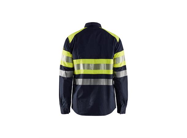 Blåkläder Skjorte Multinorm Marineblå/Gul, str.4XL