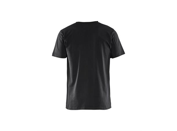 Blåkläder T-Skjorte V-Hals Svart, str.4XL