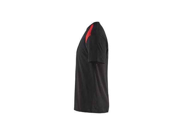 Blåkläder T-skjorte tofarget Svart/Rød, str.4XL