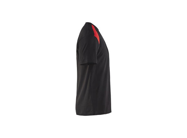 Blåkläder T-skjorte tofarget Svart/Rød, str.4XL