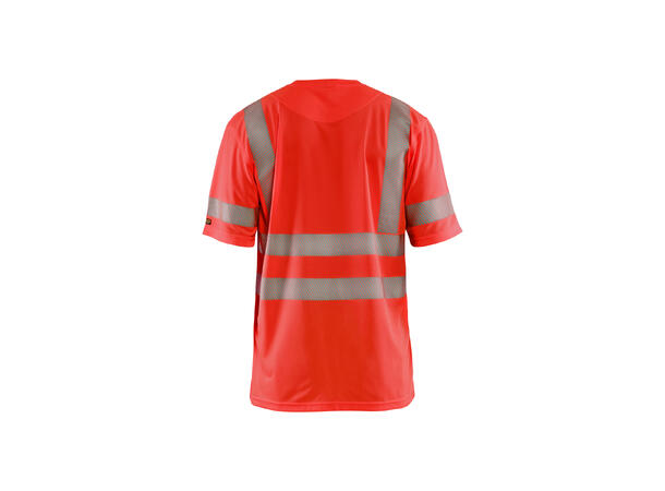 Blåkläder T-skjorte varsel UV-beskyttet HiVis Rød, str.4XL