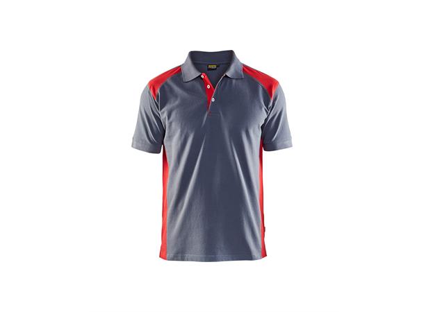 Blåkläder polo Grå/Rød, str.XL
