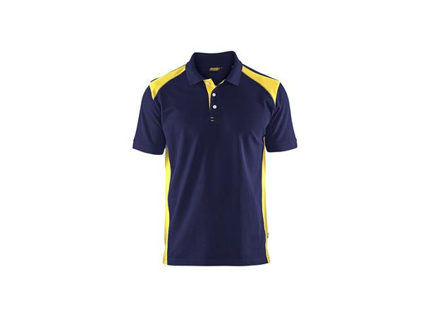 Blåkläder polo Marineblå/Gul, str.XL