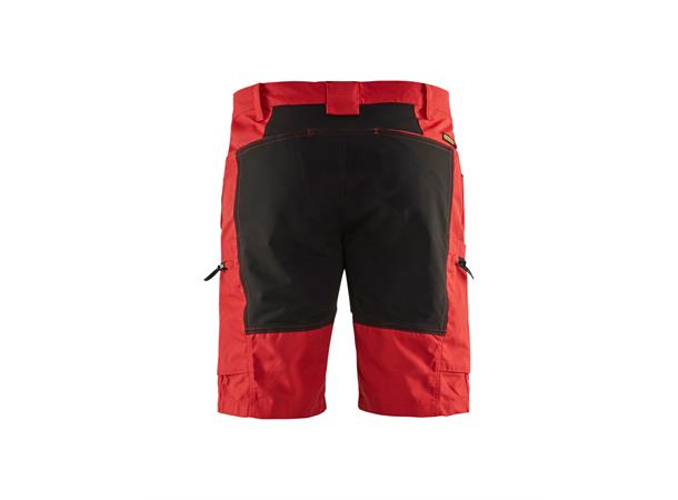 Blåkläder serviceshorts, stretch paneler Rød/Svart, str.C44