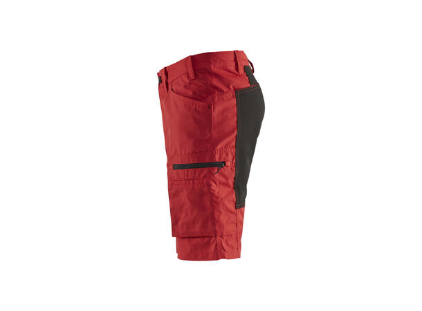 Blåkläder serviceshorts, stretch paneler Rød/Svart, str.C44