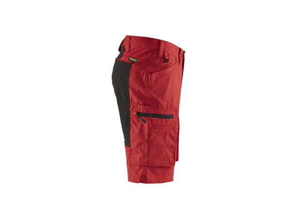 Blåkläder serviceshorts, stretch paneler Rød/Svart, str.C44