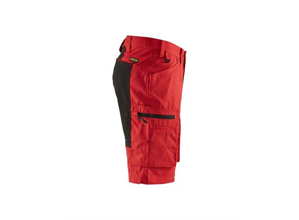 Blåkläder serviceshorts, stretch paneler Rød/Svart, str.C44