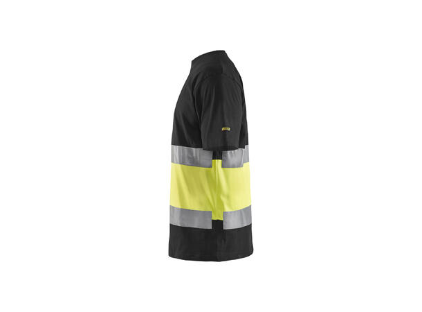Blåkläder 3387 T-skjorte Varsel Svart/Gul L