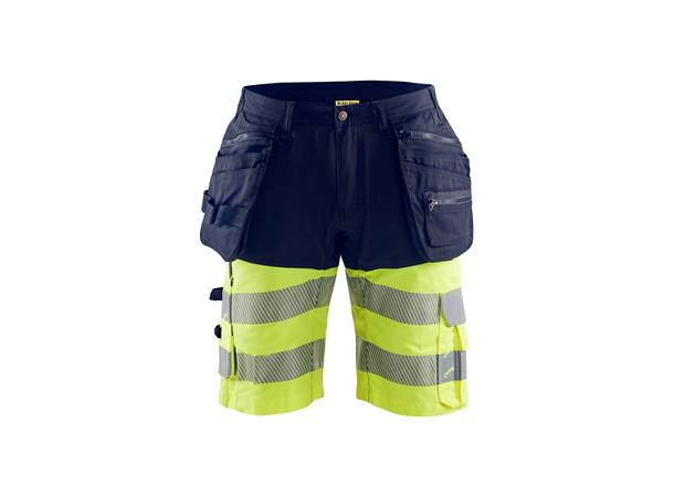 Blåkläder Hivis shorts Kl.1 med HTP Marineblå/Gul, str.C52