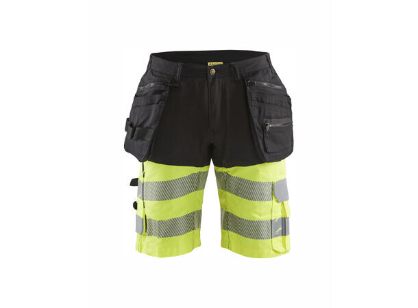 Blåkläder Hivis shorts Kl.1 med HTP Svart/Gul, str.C52