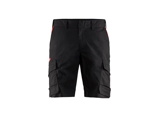 Blåkläder Industrishorts stretch Svart/Rød, str.C44