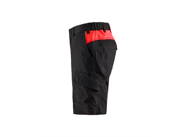 Blåkläder Industrishorts stretch Svart/Rød, str.C44