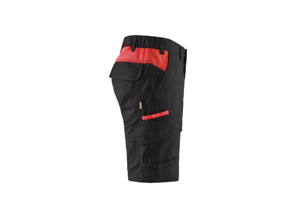 Blåkläder Industrishorts stretch Svart/Rød, str.C44