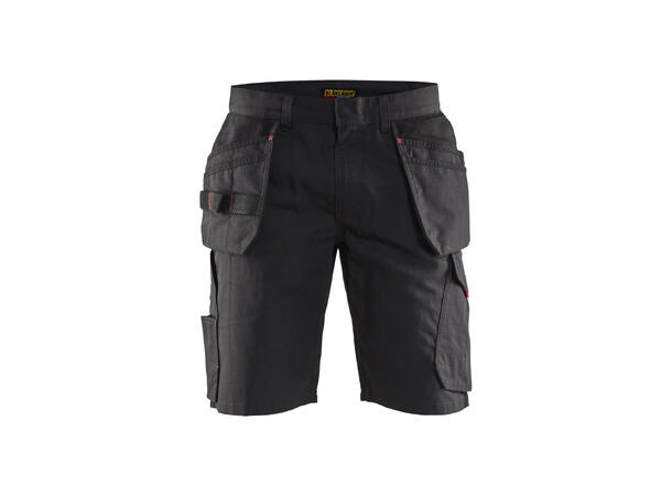 Blåkläder Serviceshorts med spikerlommer Svart/Rød, str.C62