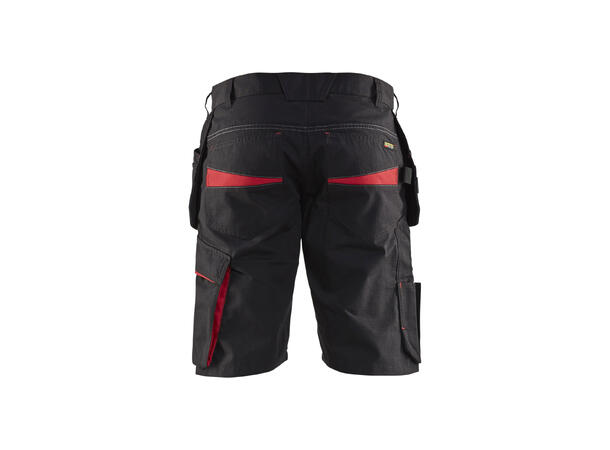 Blåkläder Serviceshorts med spikerlommer Svart/Rød, str.C62
