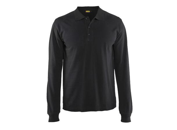 Blåkläder Skjorte polo langermet Svart, str.M