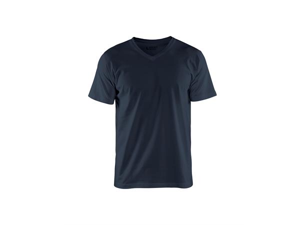 Blåkläder T-Skjorte V-Hals Marineblå, str.4XL