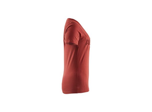 Blåkläder T-skjorte  3D-print Rød, str.XL, dame