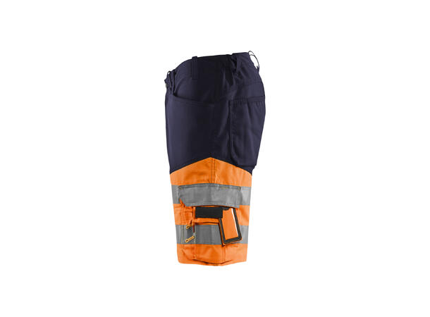 Blåkläder Varselshorts med stretch Marineblå/Oransje, str.C44