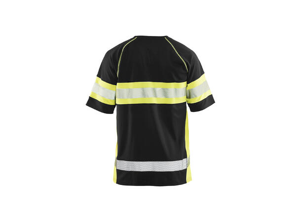 Blåkläder 3337 T-skjorte Varsel Svart/Gul XXXL