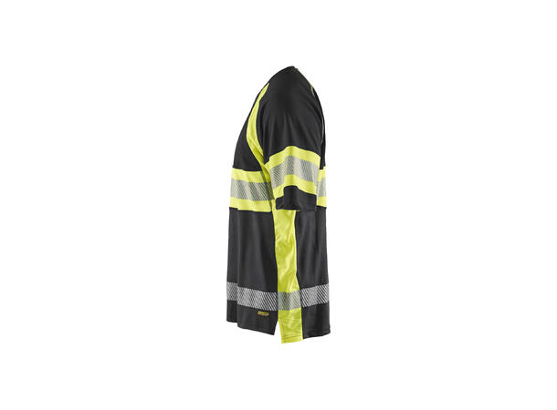 Blåkläder 3337 T-skjorte Varsel Svart/Gul XXXL