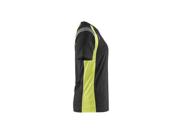 Blåkläder 3402 T-skjorte Dame Svart/Gul L