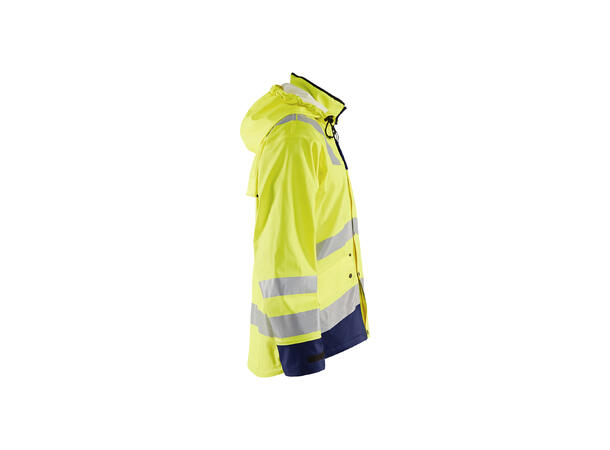 Blåkläder 4302 Regnjakke Varsel Level 2 Gul/Marineblå 4XL