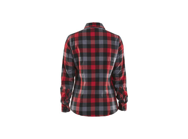 Blåkläder Flanellskjorte Rød/Svart, str.L, dame