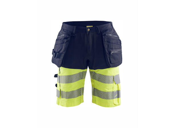 Blåkläder Hivis shorts Kl.1 med HTP Marineblå/Gul, str.C44