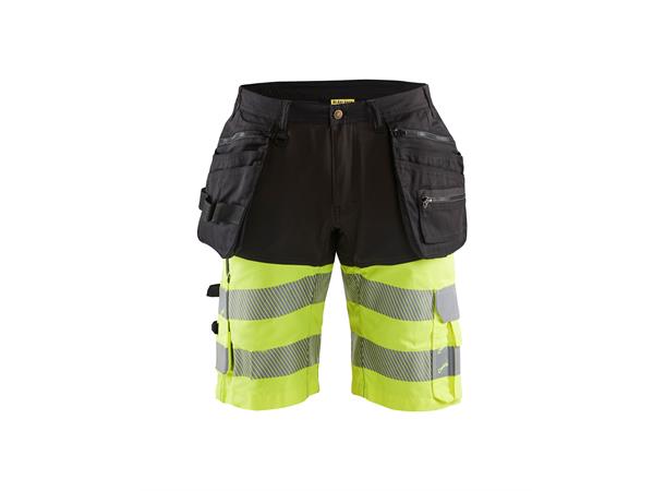 Blåkläder Hivis shorts Kl.1 med HTP Svart/Gul, str.C44