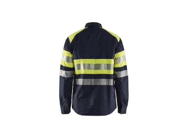 Blåkläder Skjorte Multinorm Marineblå/Gul, str.XXXL