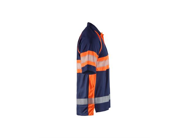 Blåkläder Skjorte Polo synlig Kl. 1 Marineblå/Oransje, str.4XL