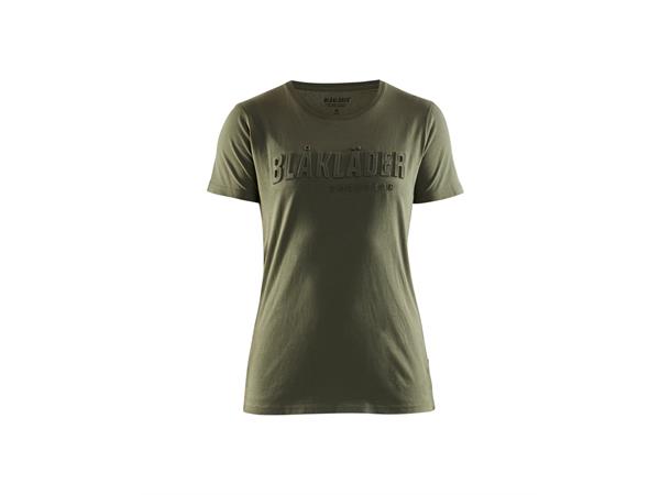 Blåkläder T-skjorte  3D-print Grønn, str.L, dame