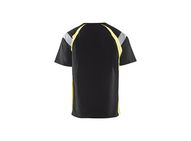 Blåkläder T-skjorte varsel Svart/Gul, str.4XL