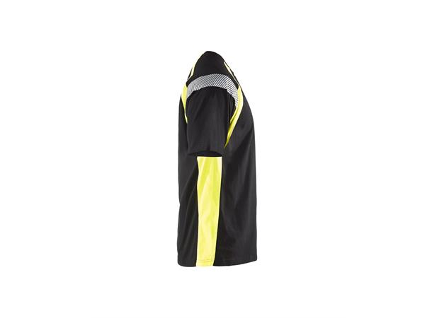 Blåkläder T-skjorte varsel Svart/Gul, str.4XL