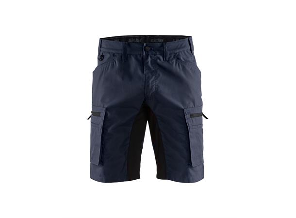 Blåkläder serviceshorts, stretch paneler Marineblå, str.C58