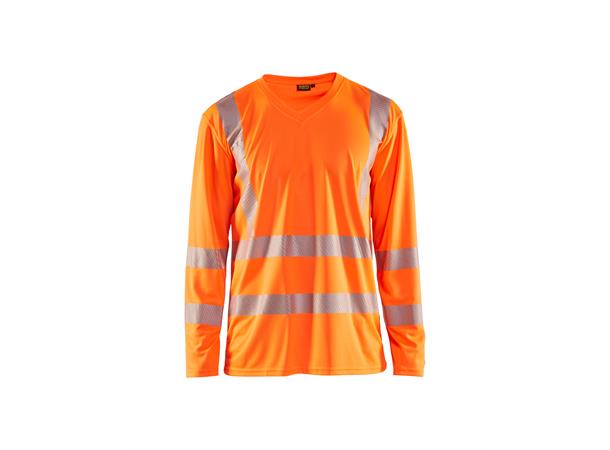 Blåkläder t-skjorte langermet varsel Oransje, str.4XL