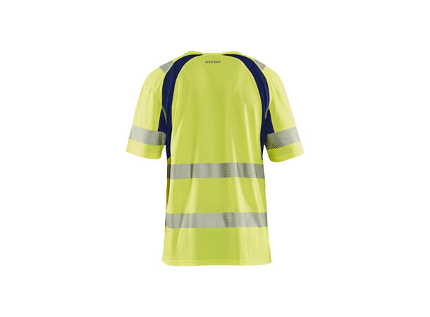 Blåkläder t-skjorte varsel kl 2 Gul/Marineblå, str.4XL